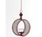 CC Christmas Decor 15" Decorative Red Cylindrical Christmas Lattice Hanging Pillar Candle Lantern